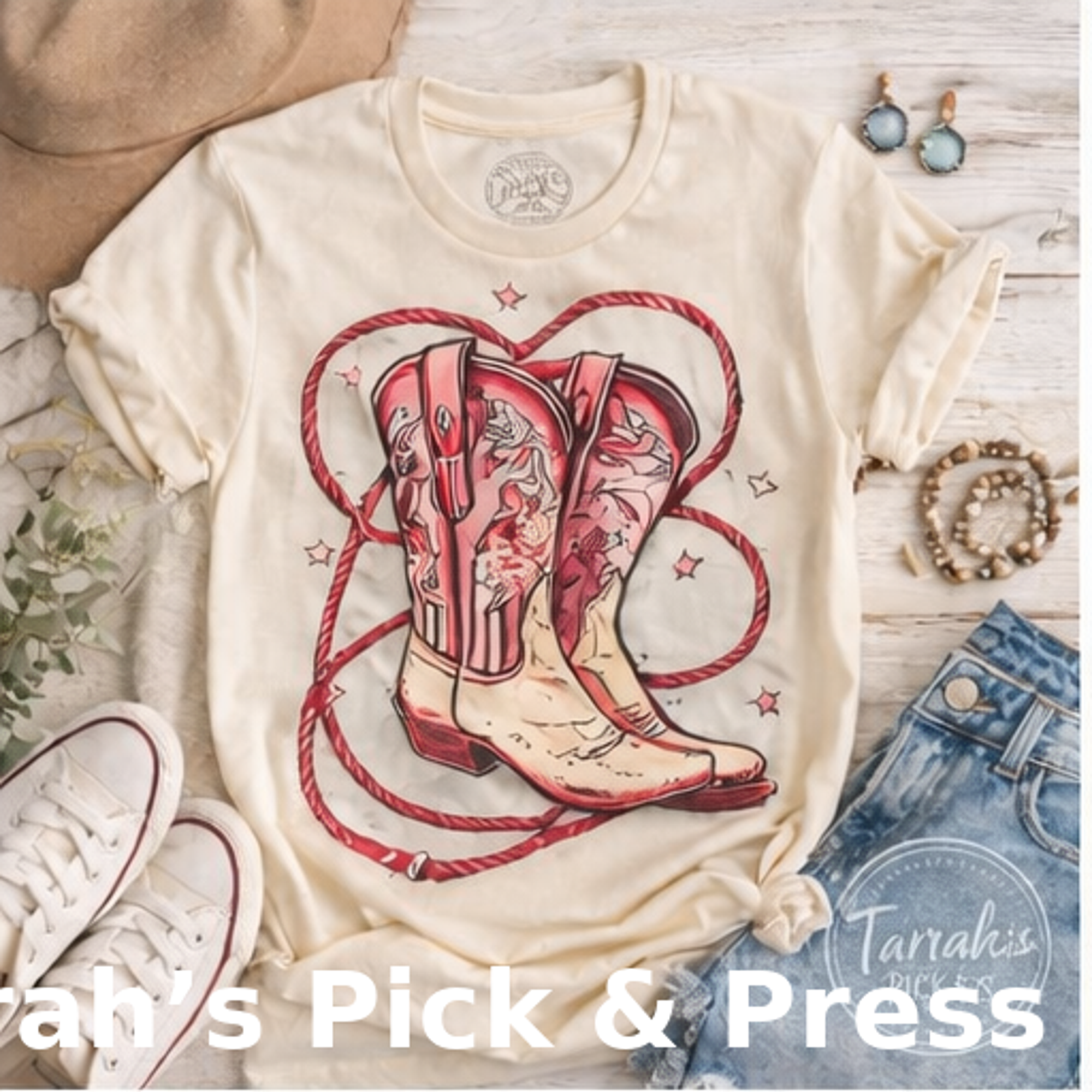Western Boots Graphic Tee 🤠