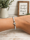 Blessed Pearl Cross Bracelet
