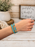 Turquoise & Gold Beaded Bracelet Stack