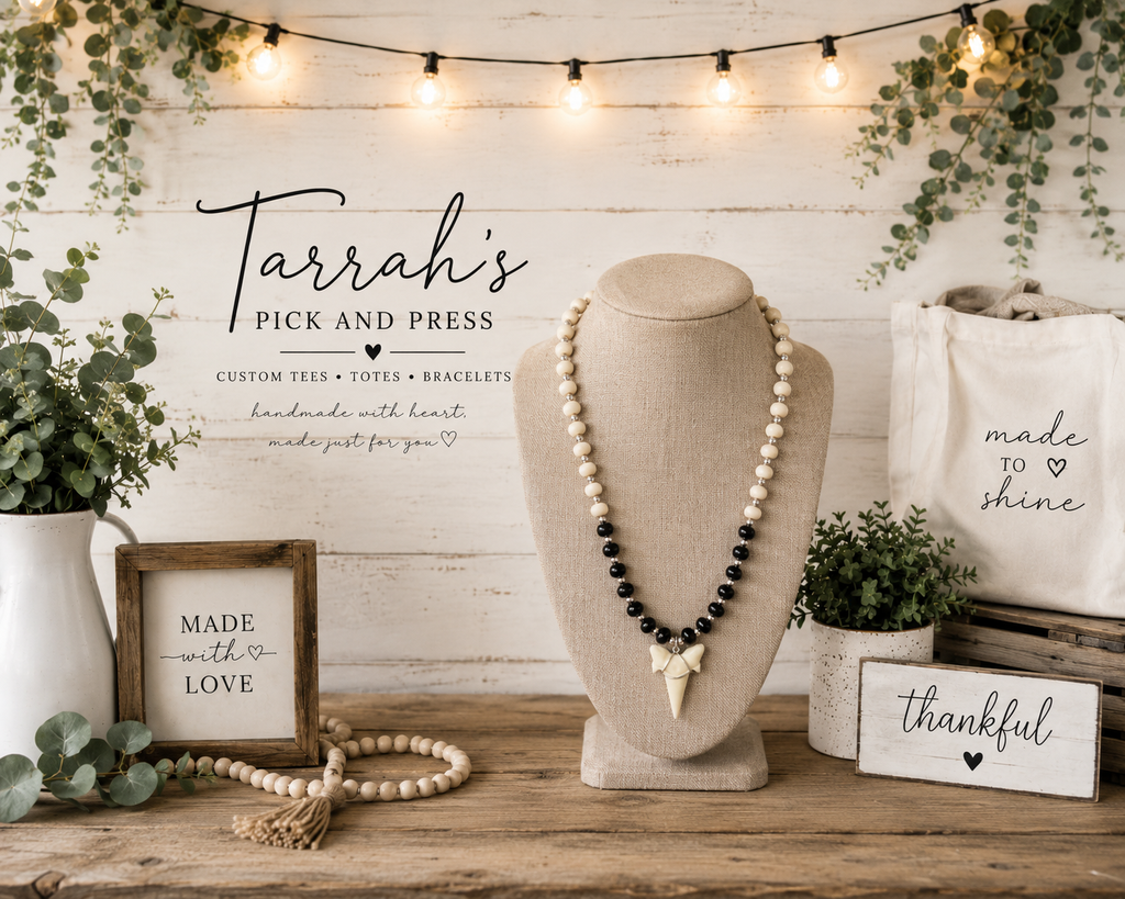 Coastal Beaded Shark Tooth Necklace