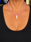 Pink Sea Glass Fish Necklace